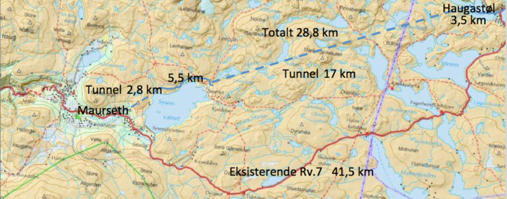Vil ha tunnel under Hardangervidda